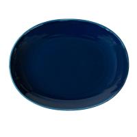西海陶器 波佐見焼 Common コモン プレート 皿 オーバル ネイビー 直径約19cm 電子レンジ 食洗器対応 17043 | B&Cストア