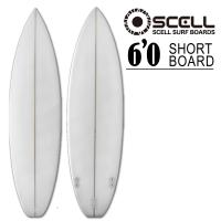 SCELLセル サーフィン サーフボード ショートボード クリア 6'0 ホワイト フィン付 トライ FCS 上級者 初心者 ビギナー | BULLS-SURF