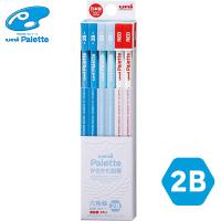 【6個までネコポスOK】 三菱鉛筆 ユニ パレット 5563 6角 [2B+赤鉛筆] [パステルブルー] えんぴつ 1ダース 新入学祝い 新一年生 uni Palette K5563N2B | ぶんぶん文具屋さん Yahoo!店