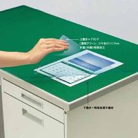 コクヨ デスクマット軟質Ｗ（非転写）　グリーン　透明　下敷き付　６号デスク用 マ-416NG | 文房具ネットショッピング