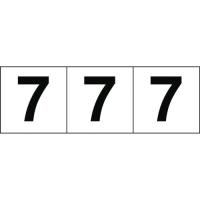 あすつく対応 「直送」 トラスコ中山 ＴＲＵＳＣＯ TSN307 数字ステッカー ３０×３０ 「７」 白地／黒文字 ３枚入 438-8267 | 文具通販ぶんぐっと