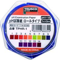 あすつく対応 「直送」 ＴＲＵＳＣＯ TPHR-1 ｐＨ試験紙　ロールタイプ　７ｍｍ×５Ｍ　Ｐｈ１〜１４ TPHR1 | 文具通販ぶんぐっと