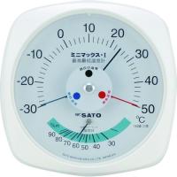 あすつく対応 「直送」 佐藤 7308-00 ミニマックス１型最高最低温度計 湿度計付き ７３０８−００ 730800 | 文具通販ぶんぐっと