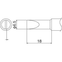 【お取り寄せ】白光 こて先 6.5D型 T19-D65 | BUNGU便