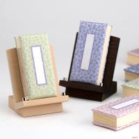 過去帳＋台セット 薄むらさき/薄きみどり/薄ピンク（ミニ仏壇用 見台 過去帖 桜 サクラ）