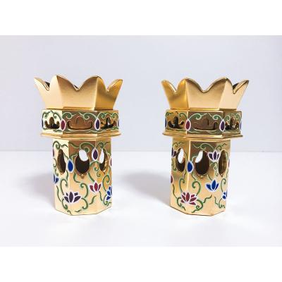 木製 純金箔 八角花束 花立 唐草彩色 2.5号 木製 純金箔 八角花束 花立 唐草彩色 2.5号 木製 純金箔 八角花束 花立