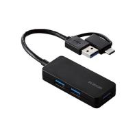 エレコム USB ハブ USB3.1 Gen1 バスパワー コンパクト ケーブル長10cm ブラック U3H-CAK3005BBK | BuzzFurniture