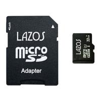 【20個セット】 Lazos microSDHCメモリーカード 32GB UHS-I CLASS10 紙パッケージ L-B32MSD10-U | BuzzFurniture