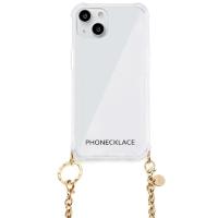 PHONECKLACE チェーンショルダーストラップ付きクリアケース for iPhone 13 ゴールド  PN21590i13GD | BuzzMillion