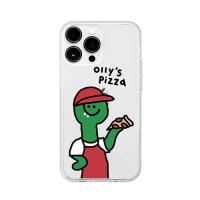 168cm ソフトクリアケース for iPhone 14 Pro Olly's Pizza 背面カバー型 16823841i14P | BuzzMillion