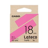 カシオ計算機 Lateco 詰め替え用テープ 18mm ピンクテープ黒文字 XB-18PK | BuzzHobby