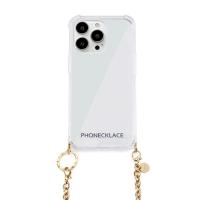 PHONECKLACE チェーンショルダーストラップ付きクリアケース for iPhone 13 Pro ゴールド  PN21602i13P | BuzzHobby