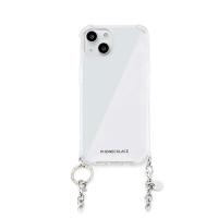 PHONECKLACE チェーンショルダーストラップ付きクリアケース for iPhone 14 シルバー 背面カバー型 PN23850i1 | BuzzHobby