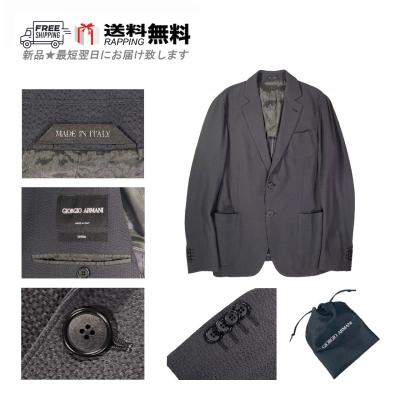 GiorgioArmani メッシュ ダブルジャケット ダークネイビー 50 GiorgioArmani メッシュ ダブルジャケット ダークネイビー 50