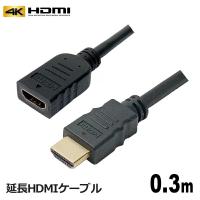 3Aカンパニー 延長HDMIケーブル 0.3m イーサネット 4K 3D テレビ対応 中継 延長 HDMIケーブル AVC-JHDMI03 | ケーブルストア