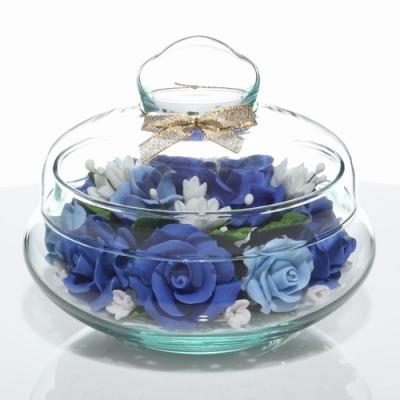 ソープフラワー青薔薇 お誕生日 ・記念日 プレゼント 花束 プリザーブドフラワー ソープフラワー(ブルー：バラ)誕生日 記念日