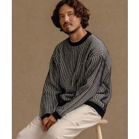 ⭐️CALL&RESPONSE ストライプニットプルオーバー　M 美品 CALL&RESPONSE(コールアンドレスポンス)】ストライプ畦編みニットPO