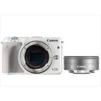 キヤノン Canon EOS M3 ホワイトボディ EF-M 22mm F2 シルバー 単焦点 パンケーキ レンズセット ミラーレス一眼 カメラ 中古 | CAMERArt 2nd-Shop