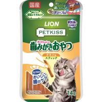 ライオンペット PETKISS ペットキッス ネコちゃんの歯みがき おやつ チキン味スティック 7本 1ケース48個セット | キャナルサイド