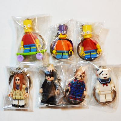 レゴ風　ブロックキーホルダー　シンプソンズ　ミーガン　チャッキー　新品　バラ売り ブロックキーホルダー レゴ風 ミーガン ウェンズデー チャッキー