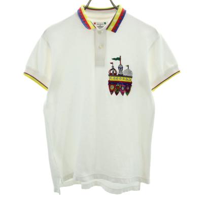 CASTELBAJAC ホワイトポロシャツ CASTELBAJAC カステルバジャック 長袖ポロシャツ メンズ ゴルフ