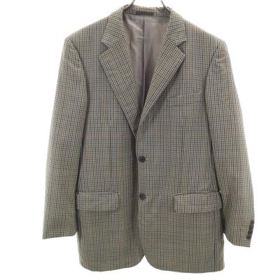 古着 BURBERRY LONDON バーバリーロンドン 日本製 チェック柄 テーラードジャケット AB7 ベージュ 三陽商会 メンズ BURBERRY LONDON バーバリーロンドン 日本製 チェック柄 テーラード
