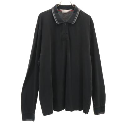 MONCLER（モンクレール） 長袖 ポロシャツ XXL ブラック メンズ 古着