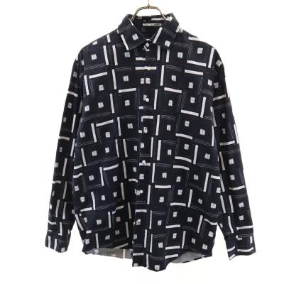 ZARA MAN 総柄　長袖シャツ ZARA - ZARA 総柄シャツ ワインレッド メンズ 長袖 古着 XL