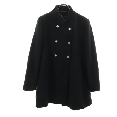 未使用❗️ZARA ダブルブレスト　ロングコート　ブラック　18FW ウール　XL ZW COLLECTION ウールオーバーサイズダブルブレストコート - ブラウン