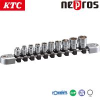 KTC ネプロス 6.3sq.ソケットセット 六角 10コ組 インチサイズ NTB210BA | CarParts TSC