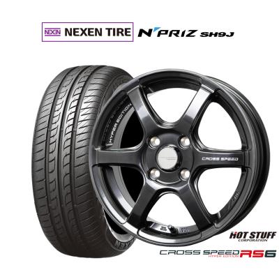 相談中CROSS SPEED X5アルミホイール165/55R14　 165 55 14 ホイールセット（HOT STUFF／自動車） | 車、バイク、自転車