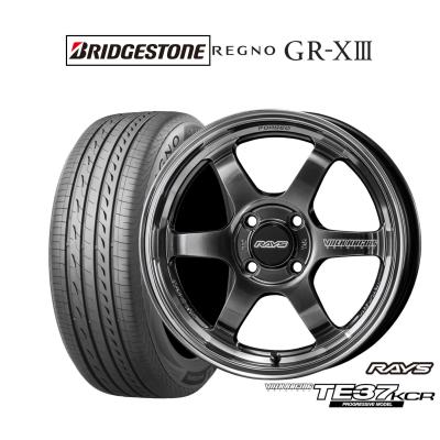 RAYS レイズ　TE37 KCR 15インチタイヤホイールセット　2本 RAYS VOLK RACING TE37 KCR PM 15x5.5J 4/100 +45 HF