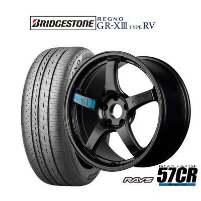 レイズグラムライツ　57CR 18インチ　PCD100 タイヤ・ホイールセット レイズグラムライツ57cr 18インチ（自動車 夏タイヤホイールセット