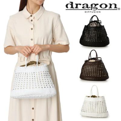 Dragon dragon ドラゴン レザーメッシュバッグ（色：ホワイト系）の