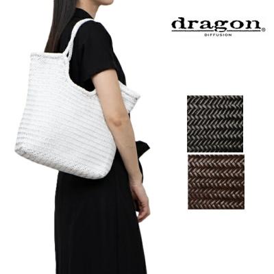 Dragon dragon ドラゴン レザーメッシュバッグ（色：ホワイト系）の