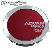 [V3492] YOKOHAMA WHEEL ADVAN Racing センターキャップ フルフラット φ73 キャンデーレッド | カーウェブ