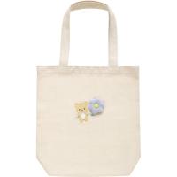 リラックマ トートバッグ BASIC RILAKKUMA Flower ベーシック フラワー 帆布 シンプル 縦型 サブバッグ 帆布トート | キャラクター雑貨　ラフラフ