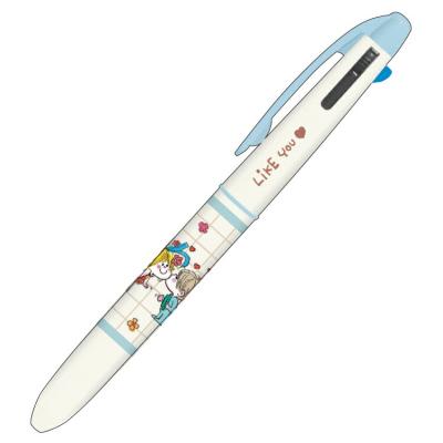 水森亜土 3色ボールペン0.7mm ダイスキ 303171 : キャラクター雑貨