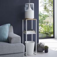 加湿器置き台 正規品 TOWER タワー 加湿器スタンド 棚付き リビング ベッドサイド 玄関 おしゃれ 加湿器置き場所 加湿器置く台 山崎実業 ホワイト | クラシモノ CDF