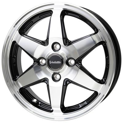 15インチアルミホイール 4穴 4本セット 軽自動車 ブラックポリッシュの