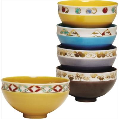 中村翠嵐交趾五色銘々皿5枚