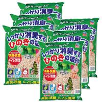 猫砂　しっかり消臭するひのきの猫砂森林からの贈りもの　７Ｌ×６袋　猫砂　ひのき　固まる　流せる　燃やせる　お一人様１点限り | チャーム charm ヤフー店