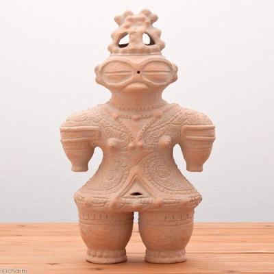 【レア】特大 45cm ハート形土偶 縄文 埴輪 信楽 置物 オブジェ　はにわ レア】特大 45cm ハート形土偶 縄文 埴輪 信楽 置物 オブジェ はにわ