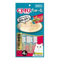 いなば　ＣＩＡＯ　ちゅ〜る　かつお＆国産あごだし　１４ｇ×４本　ちゅーる　チュール　猫 | チャーム charm ヤフー店