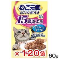 ねこ元気　総合栄養食　パウチ　１５歳以上用　まぐろ入りかつお　６０ｇ×１２０袋　超高齢猫用 | チャーム charm ヤフー店