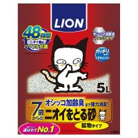 ライオン　ニオイをとる砂　７歳以上用　鉱物タイプ　５Ｌ　猫砂　固まる　ベントナイト　お一人様４点限り | チャーム charm ヤフー店