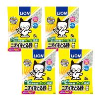 ライオン　ニオイをとる砂　５Ｌ×４袋　猫砂　ベントナイト　固まる　お一人様１点限り | チャーム charm ヤフー店