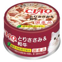 いなば　ＣＩＡＯ　チャオ　ホワイティ　とりささみ＆和牛　８５ｇ×２４缶　キャットフード　ＣＩＡＯ　チャオ | チャーム charm ヤフー店