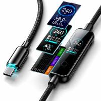 MATECH USB-C & USB-C ケーブル 240W 高耐久ナイロン USB PD対応 (史上初リアルタイムディスプレイ付き) (P