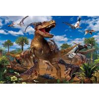 80ピース ジグソーパズル 学べるジグソーパズル ティラノサウルスVSヴェロキラプトル | きゃらくた〜らんど
